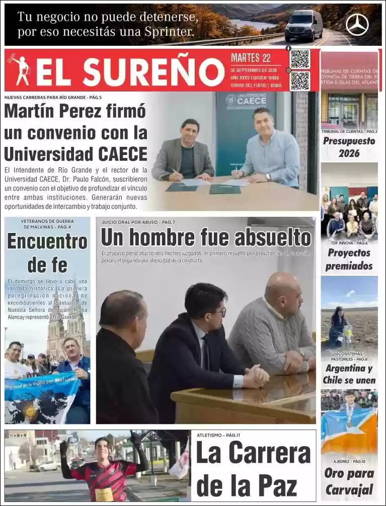 Estudios Max | MURKTV - Tapa del diario El Sureño