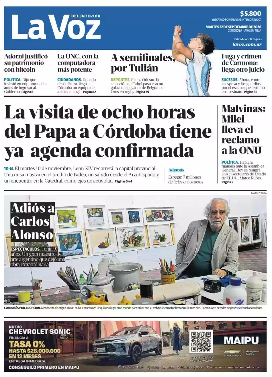 Estudios Max | MURKTV - Tapa del diario La Voz